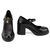 Kadın Hakiki Deri Kalın Topuklu Bantlı Günlük Ayakkabı / Mary Jane Shoes, Renk: Siyah, Beden: 38, 4 image