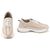 Kadın Hakiki Deri Günlük Spor Yürüyüş Ayakkabısı / Sneakers, Renk: Bej, Beden: 37, 6 image