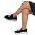​Kadın Hakiki Deri Anatomik Hafif Rahat Günlük Spor Ayakkabı Sneakers, Renk: Siyah, Beden: 37, 3 image