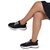 Kadın Hakiki Deri Günlük Spor Yürüyüş Ayakkabısı / Sneakers, Renk: Siyah, Beden: 37, 8 image