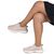 Kadın Hakiki Deri Günlük Spor Yürüyüş Ayakkabısı / Sneakers, Renk: Bej, Beden: 37, 8 image