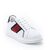 Kadın Kalın Tabanlı Beyaz Kırmızı Bağcıklı Sneakers Günlük Spor Rahat Ayakkabı, Renk: Beyaz, Beden: 37, 3 image