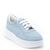Kadın Kalın Tabanlı Bağcıklı Mavi Sneakers Günlük Spor Rahat Ayakkabı, Renk: Mavi, Beden: 36, 3 image