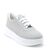 Kadın Kalın Tabanlı Bağcıklı Gri Sneakers Günlük Spor Rahat Ayakkabı, Renk: Gri, Beden: 36, 3 image