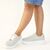 Kadın Kalın Tabanlı Bağcıklı Gri Sneakers Günlük Spor Rahat Ayakkabı, Renk: Gri, Beden: 36, 5 image