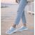 Kadın Kalın Tabanlı Bağcıklı Mavi Sneakers Günlük Spor Rahat Ayakkabı, Renk: Mavi, Beden: 36