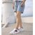 Kadın Kalın Tabanlı Beyaz Kırmızı Bağcıklı Sneakers Günlük Spor Rahat Ayakkabı, Renk: Beyaz, Beden: 37, 2 image