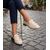 TwoEgoist Kadın Hakiki Deri Şık Tasarım Günlük Klasik Loafer - Babet Ayakkabı, Renk: Bej, Beden: 39