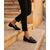 TwoEgoist Kadın Hakiki Deri Günlük Klasik Loafer - Babet Ayakkabı, Renk: Siyah, Beden: 36, 3 image